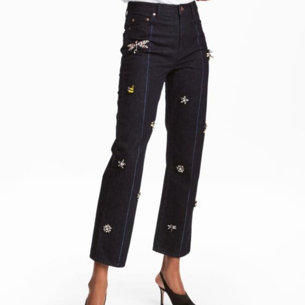 H&M Beaded Jeans